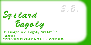 szilard bagoly business card